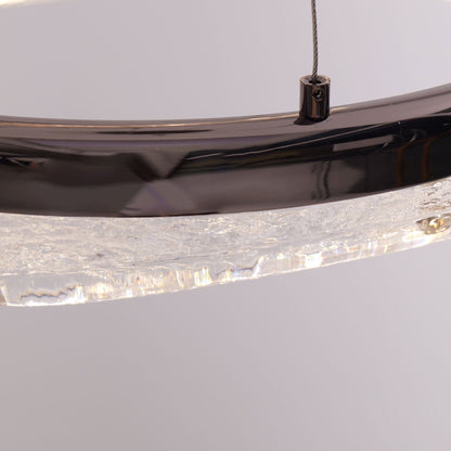 Lightsin Pearl Black Wave LED Chandelier in Aluminum Alloy Modern Ceiling Light - House Comfort