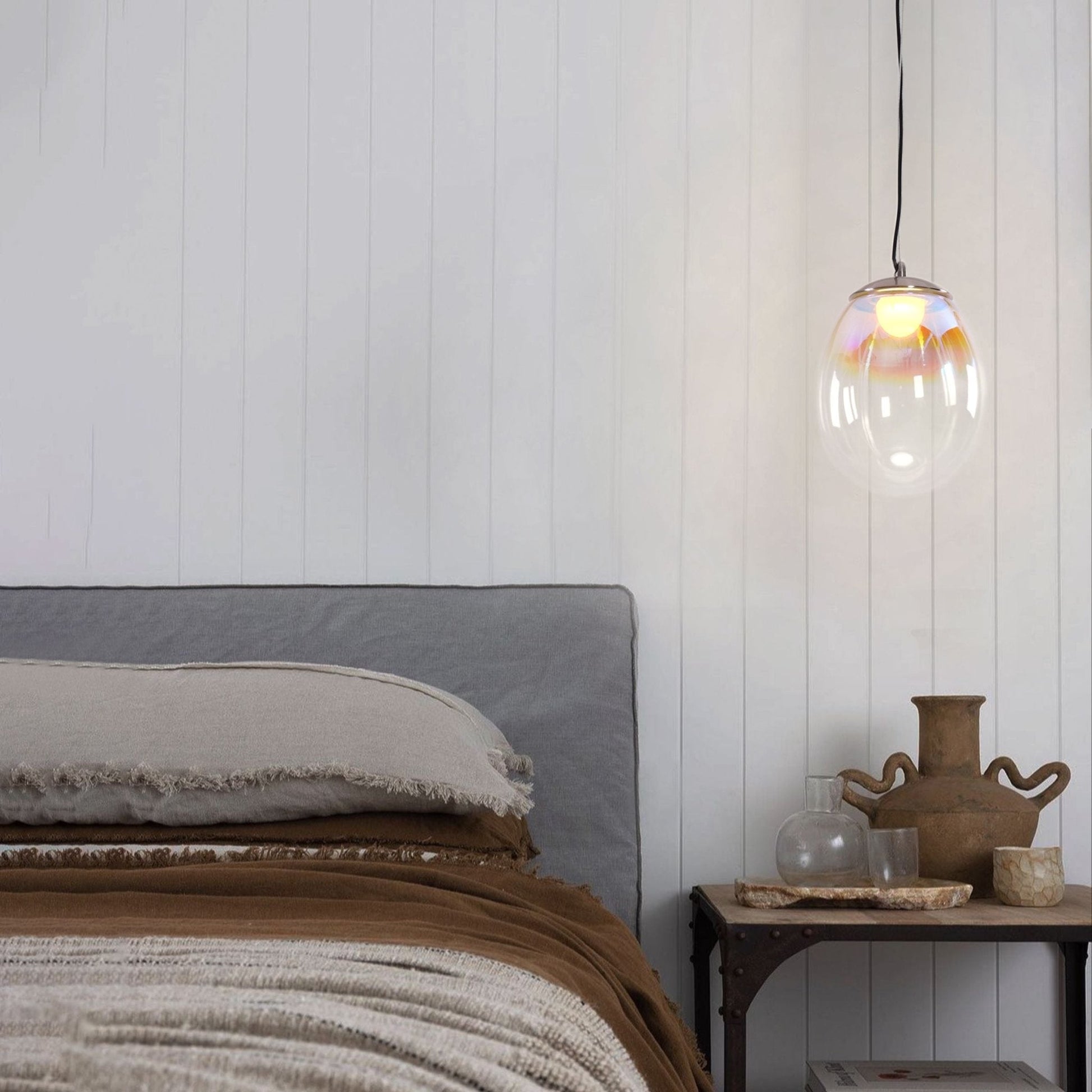 Lightsin Pendant Ceiling Light with Elegant Nebula Coloured Glass - House Comfort