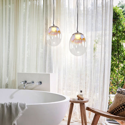 Lightsin Pendant Ceiling Light with Elegant Nebula Coloured Glass - House Comfort