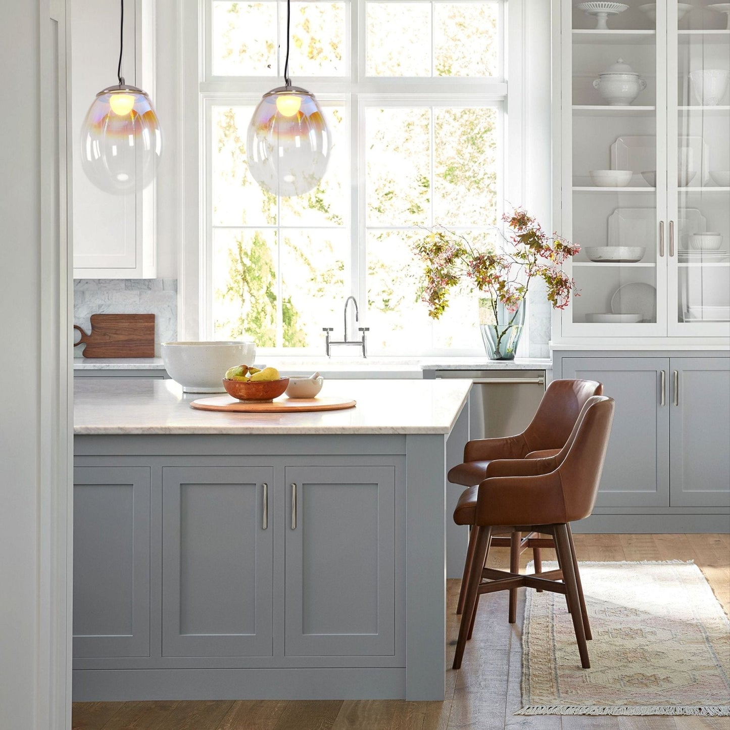 Lightsin Pendant Ceiling Light with Elegant Nebula Coloured Glass - House Comfort