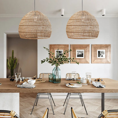 Lightsin Rattan Art Pendant Light Hanging Decor Rustic Style - House Comfort