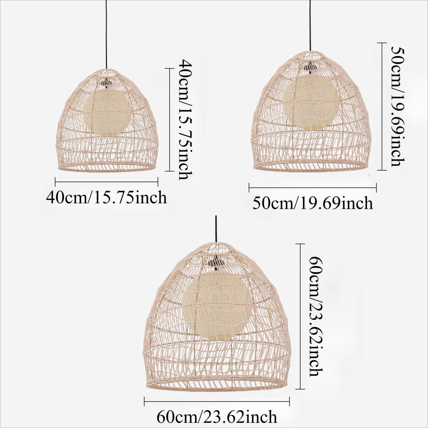 Lightsin Rattan Art Pendant Light Hanging Decor Rustic Style(Version A) - House Comfort