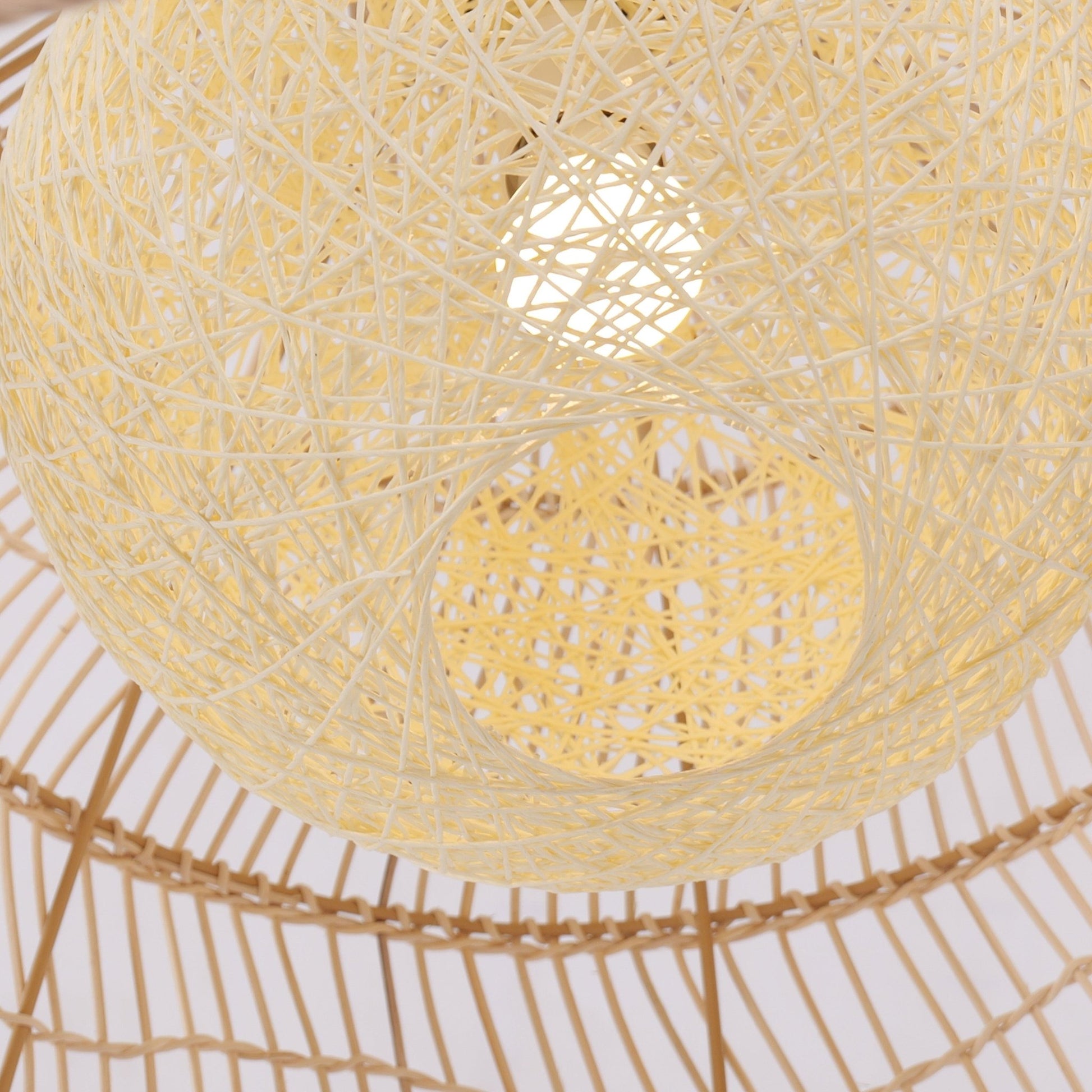 Lightsin Rattan Art Pendant Light Hanging Decor Rustic Style(Version A) - House Comfort