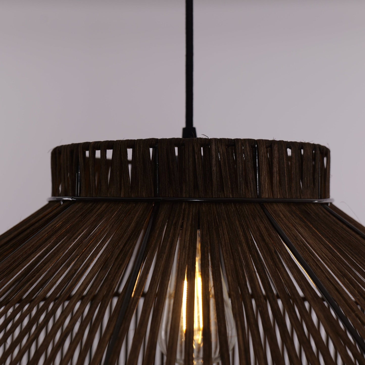 Lightsin Rattan Pendant Light for Modern Boho Interiors – Handwoven Kitchen Island Pendant Light for Living Room, Dining, and Bathroom Ceiling Lighting - House Comfort