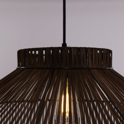 Lightsin Rattan Pendant Light for Modern Boho Interiors – Handwoven Kitchen Island Pendant Light for Living Room, Dining, and Bathroom Ceiling Lighting - House Comfort