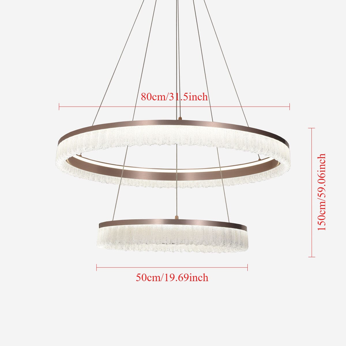 Lightsin Red Aluminum Stepless Dimming Circular Pendant Light for Modern Interiors - House Comfort