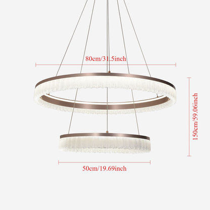 Lightsin Red Aluminum Stepless Dimming Circular Pendant Light for Modern Interiors - House Comfort