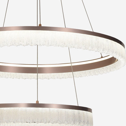 Lightsin Red Aluminum Stepless Dimming Circular Pendant Light for Modern Interiors - House Comfort