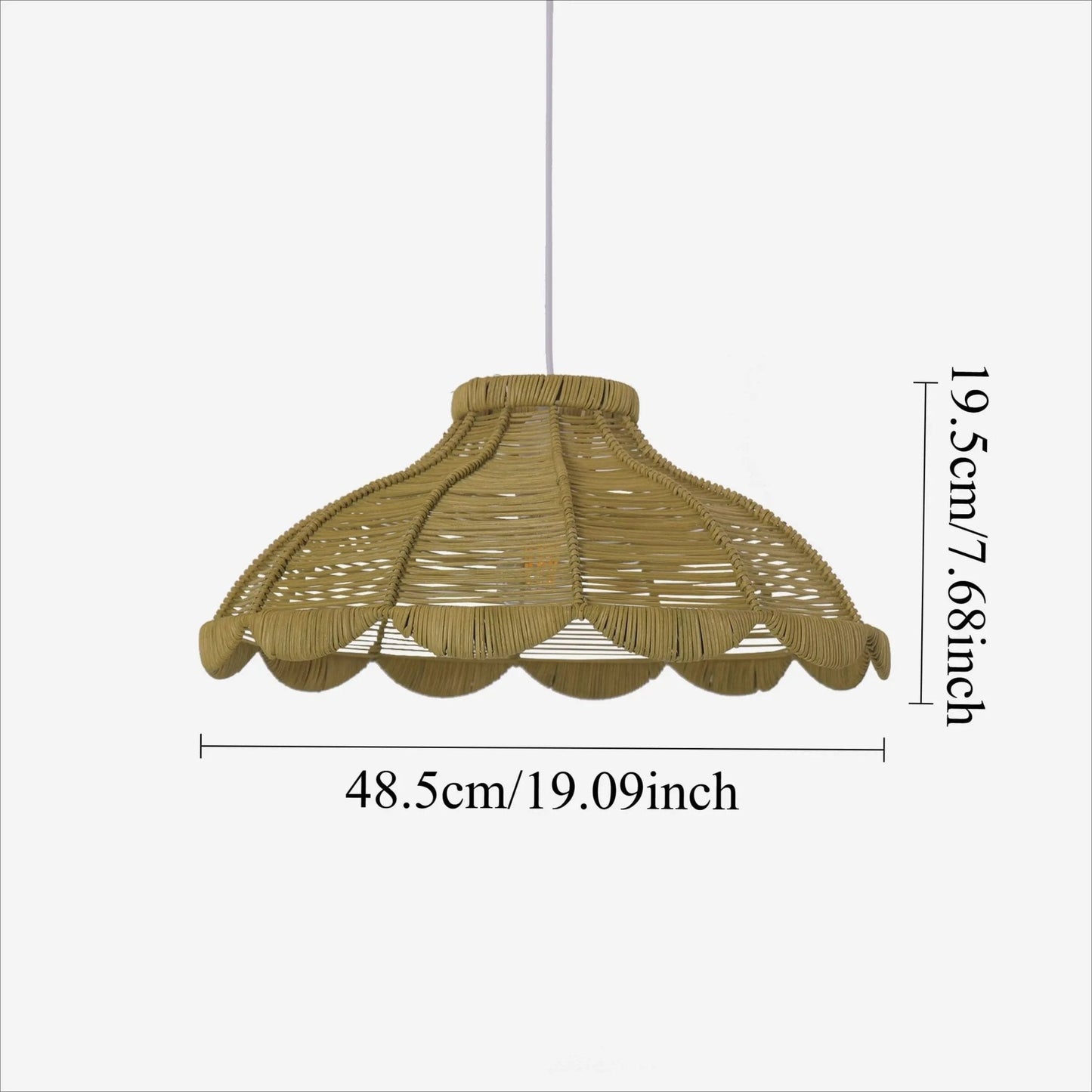 Lightsin Reseda Petal Shaped Rattan Pendant Light - House Comfort