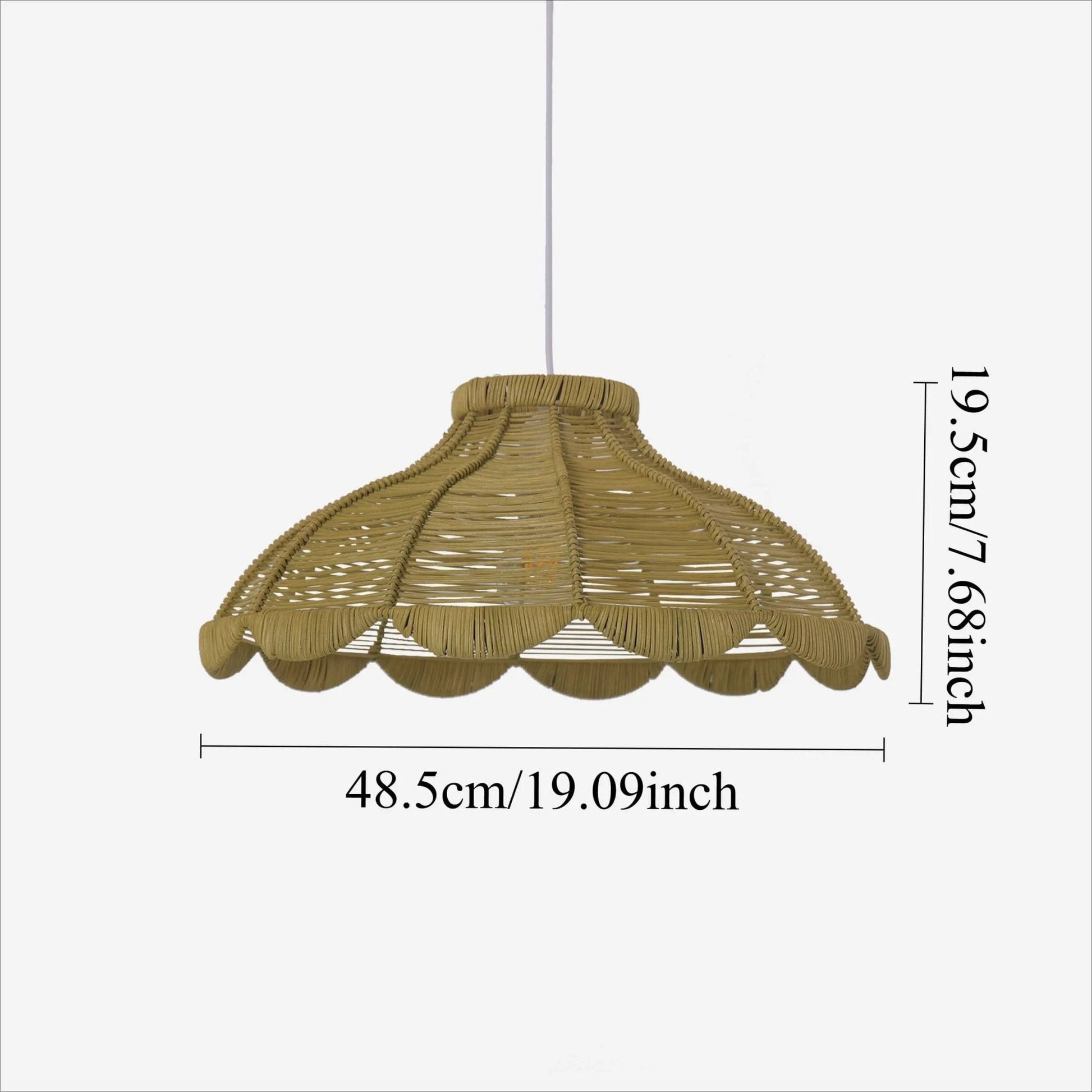 Lightsin Reseda Petal Shaped Rattan Pendant Light - House Comfort