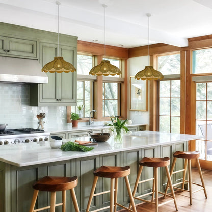 Lightsin Reseda Petal Shaped Rattan Pendant Light - House Comfort