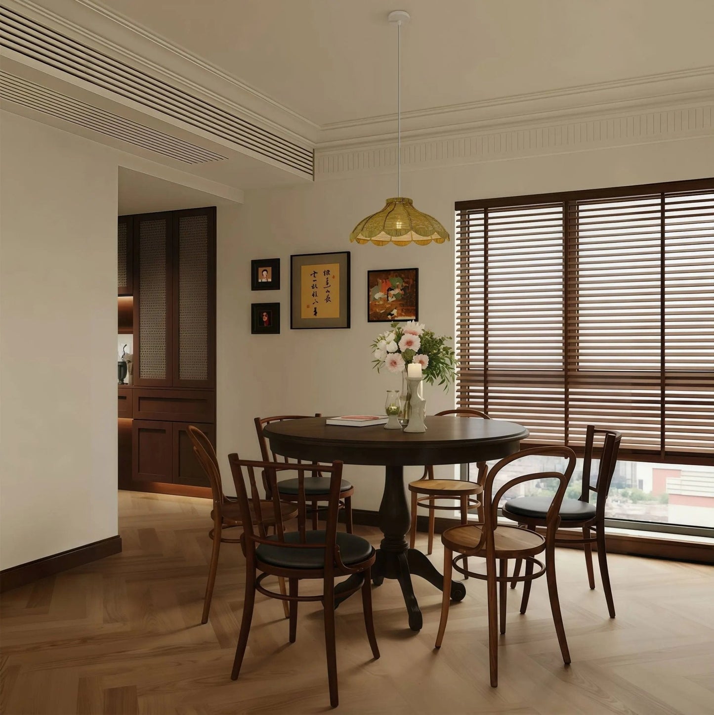 Lightsin Reseda Petal Shaped Rattan Pendant Light - House Comfort