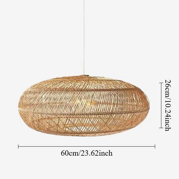 Lightsin Rustic Elegance Rattan Hanging Pendant Light - House Comfort