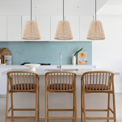 Lightsin Rustic Hemp Rope Woven Pendant Light for Cozy Interiors - House Comfort