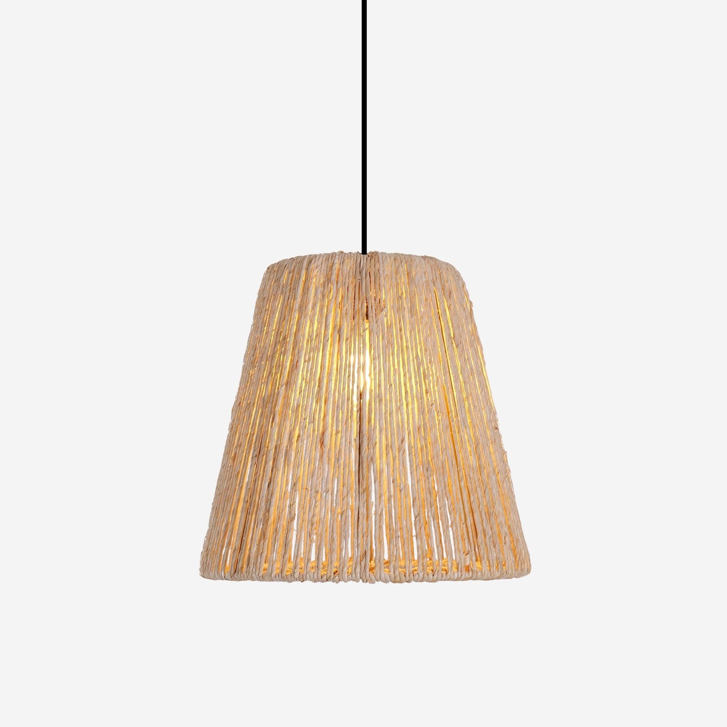 Lightsin Rustic Hemp Rope Woven Pendant Light for Cozy Interiors - House Comfort