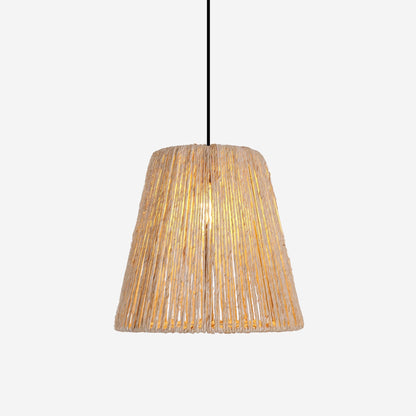 Lightsin Rustic Hemp Rope Woven Pendant Light for Cozy Interiors - House Comfort