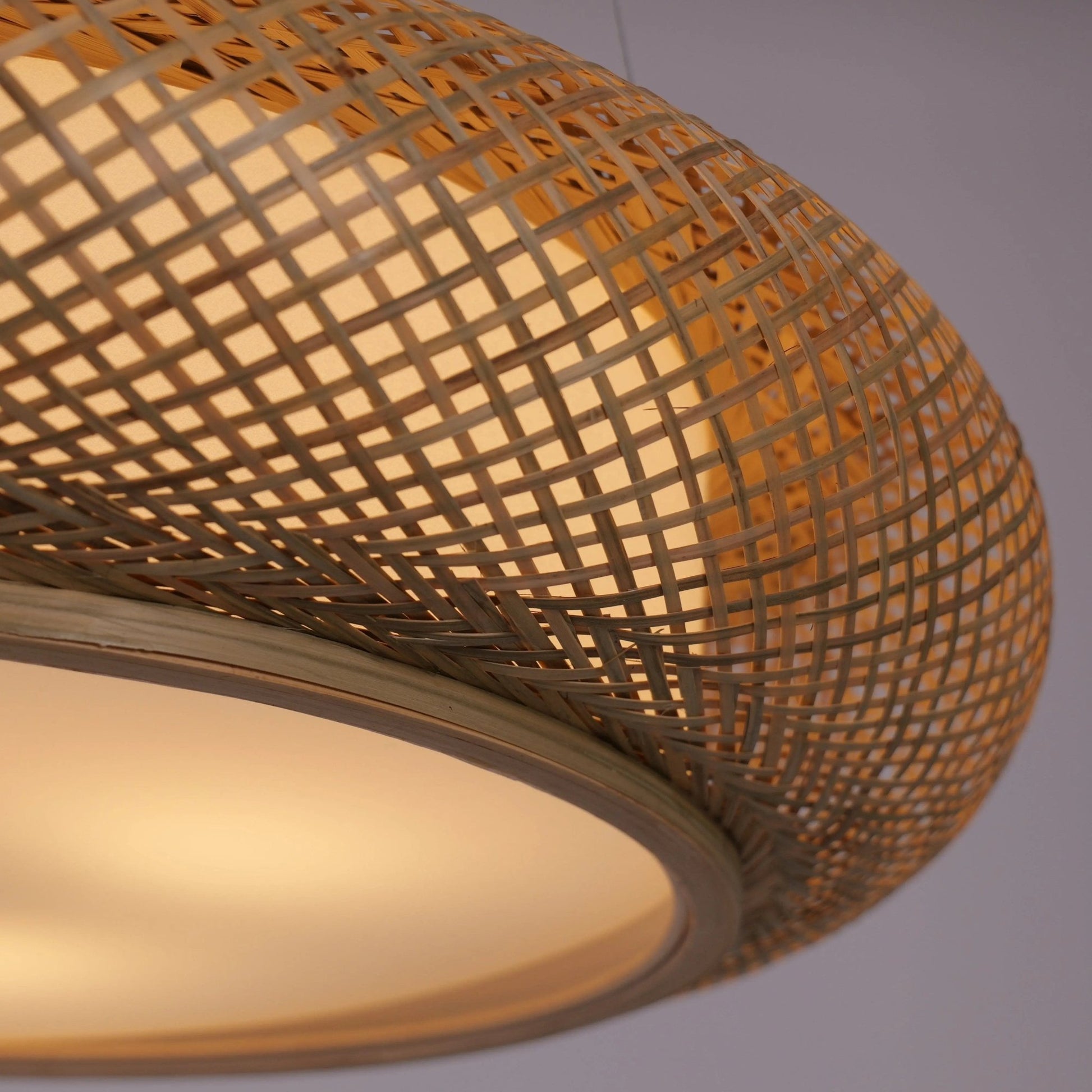 Lightsin Rustic Iron Woven Rattan Pendant Light for Dining Room, Reading Corner & Bedroom - House Comfort