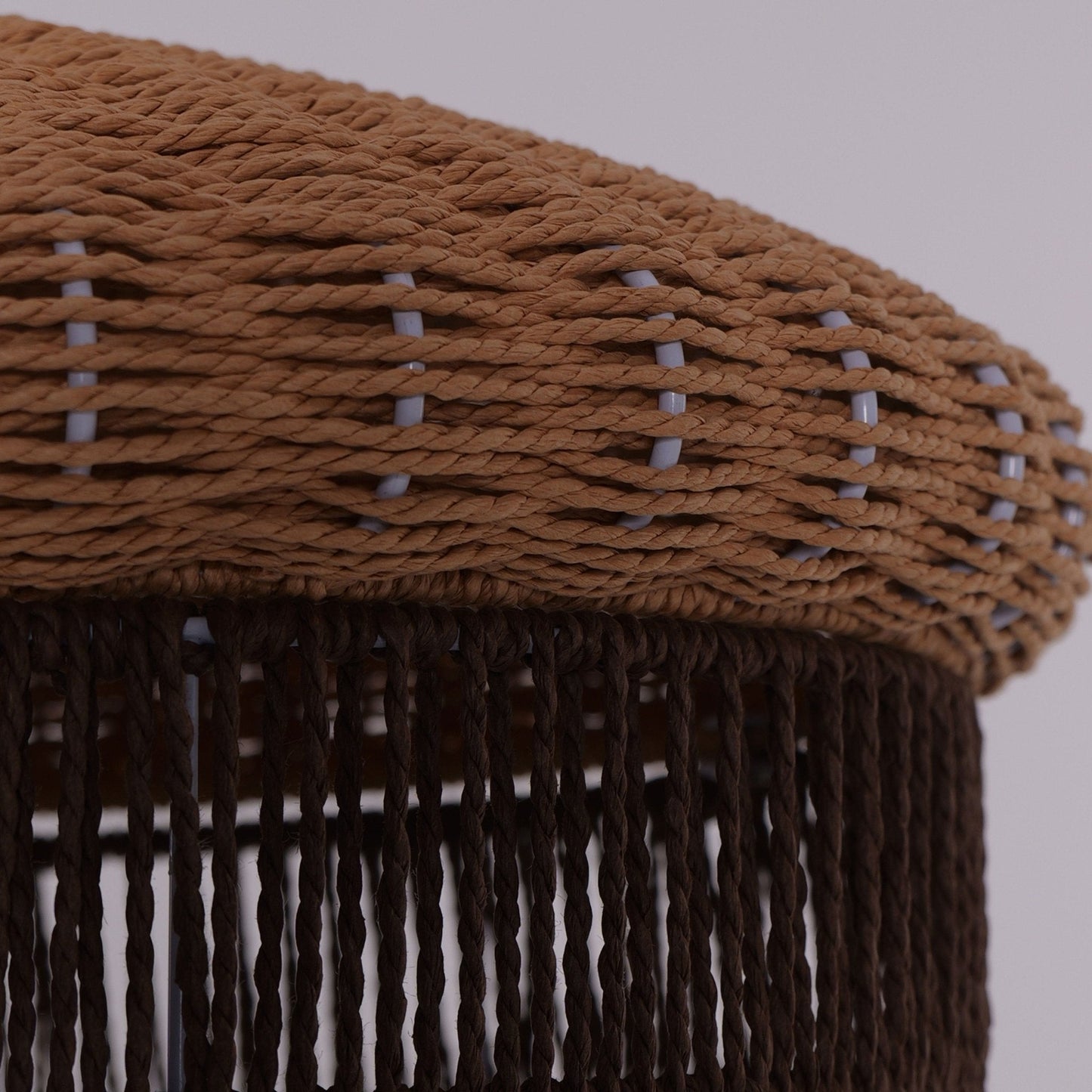 Lightsin Rustic Paper Rope Pendant Ceiling Light – Handwoven Eco - Friendly Light Fixture for Living Room, Dining, and Bedroom Ambiance - House Comfort