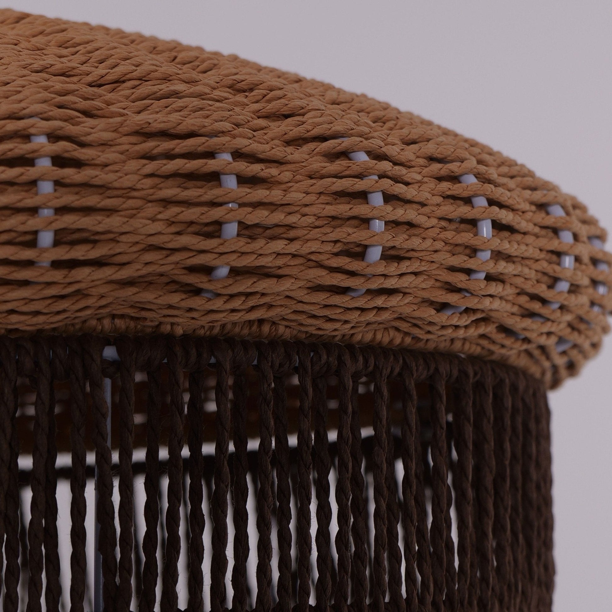 Lightsin Rustic Paper Rope Pendant Ceiling Light – Handwoven Eco - Friendly Light Fixture for Living Room, Dining, and Bedroom Ambiance - House Comfort