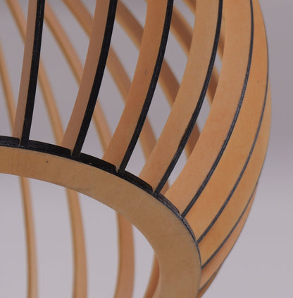 Lightsin Scandinavian LED Wooden Birdcage Pendant Light - House Comfort