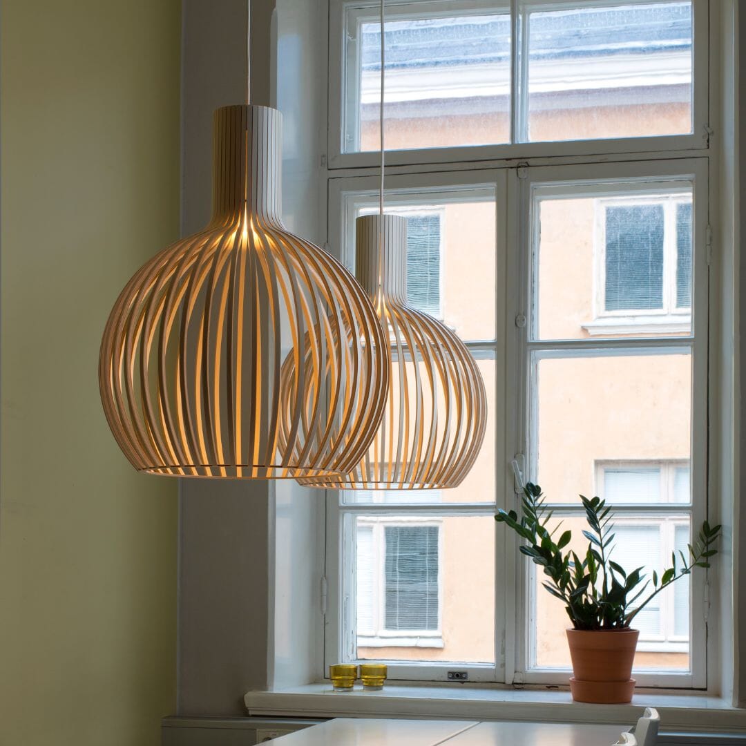 Lightsin Scandinavian LED Wooden Birdcage Pendant Light - House Comfort