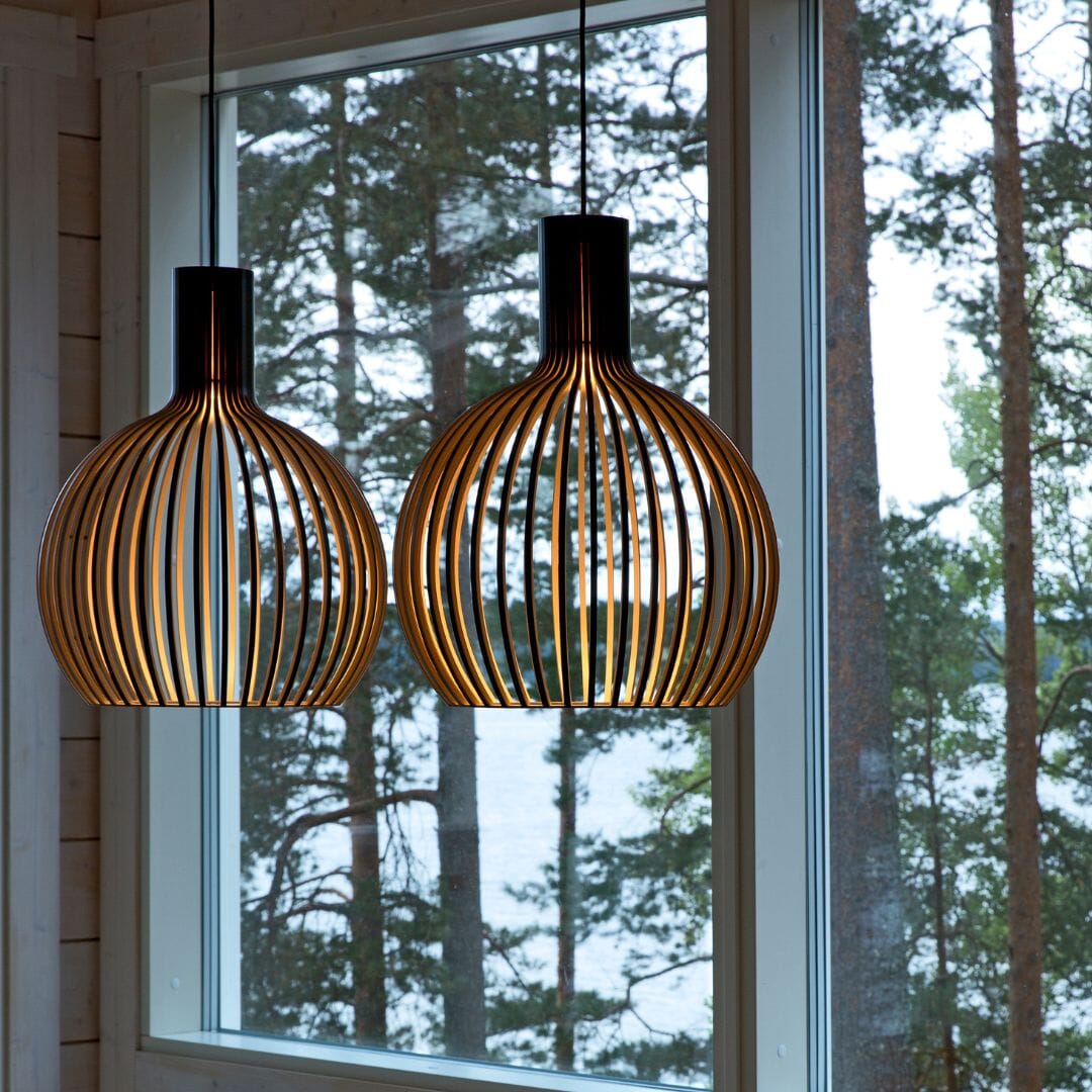 Lightsin Scandinavian LED Wooden Birdcage Pendant Light - House Comfort