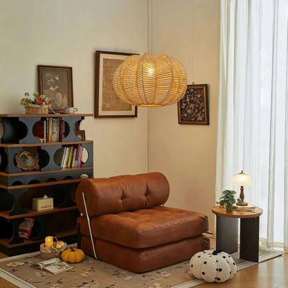 Lightsin Scandinavian Round Rattan Hanging Lamp - House Comfort