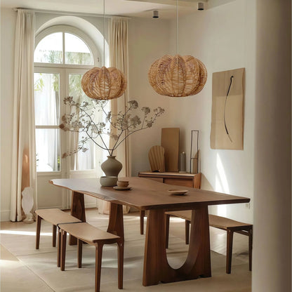 Lightsin Scandinavian Round Rattan Hanging Lamp - House Comfort