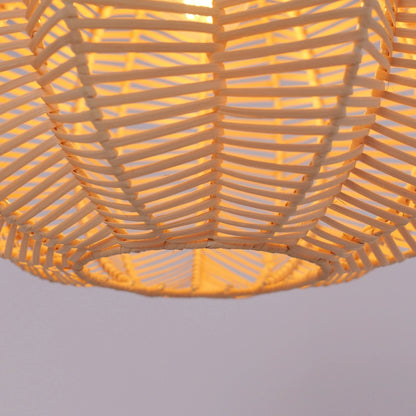 Lightsin Scandinavian Round Rattan Hanging Lamp - House Comfort