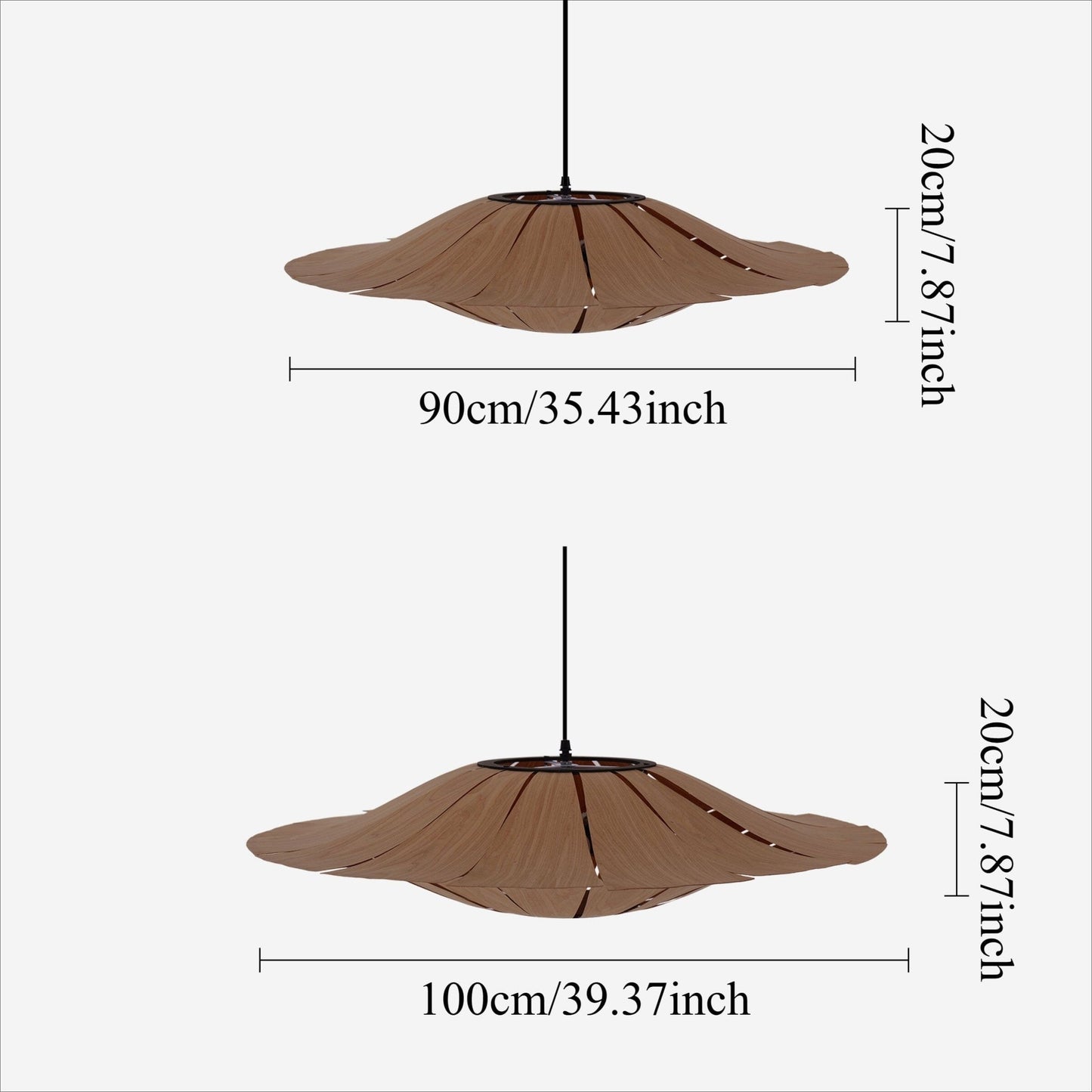 Lightsin Serene Wood Veneer LED Pendant Light with Tranquil Disc Design - House Comfort