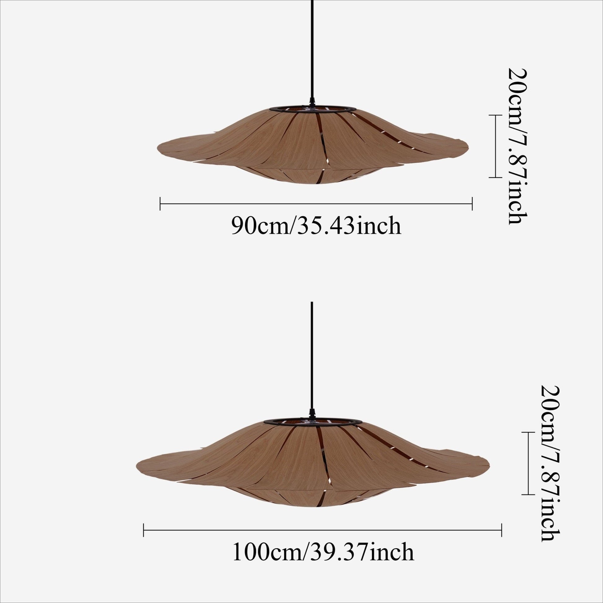 Lightsin Serene Wood Veneer LED Pendant Light with Tranquil Disc Design - House Comfort