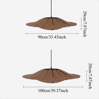 Lightsin Serene Wood Veneer LED Pendant Light with Tranquil Disc Design - House Comfort