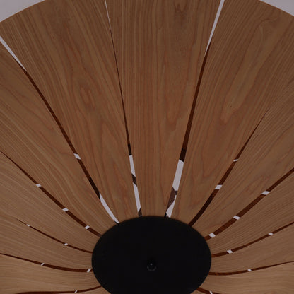 Lightsin Serene Wood Veneer LED Pendant Light with Tranquil Disc Design - House Comfort