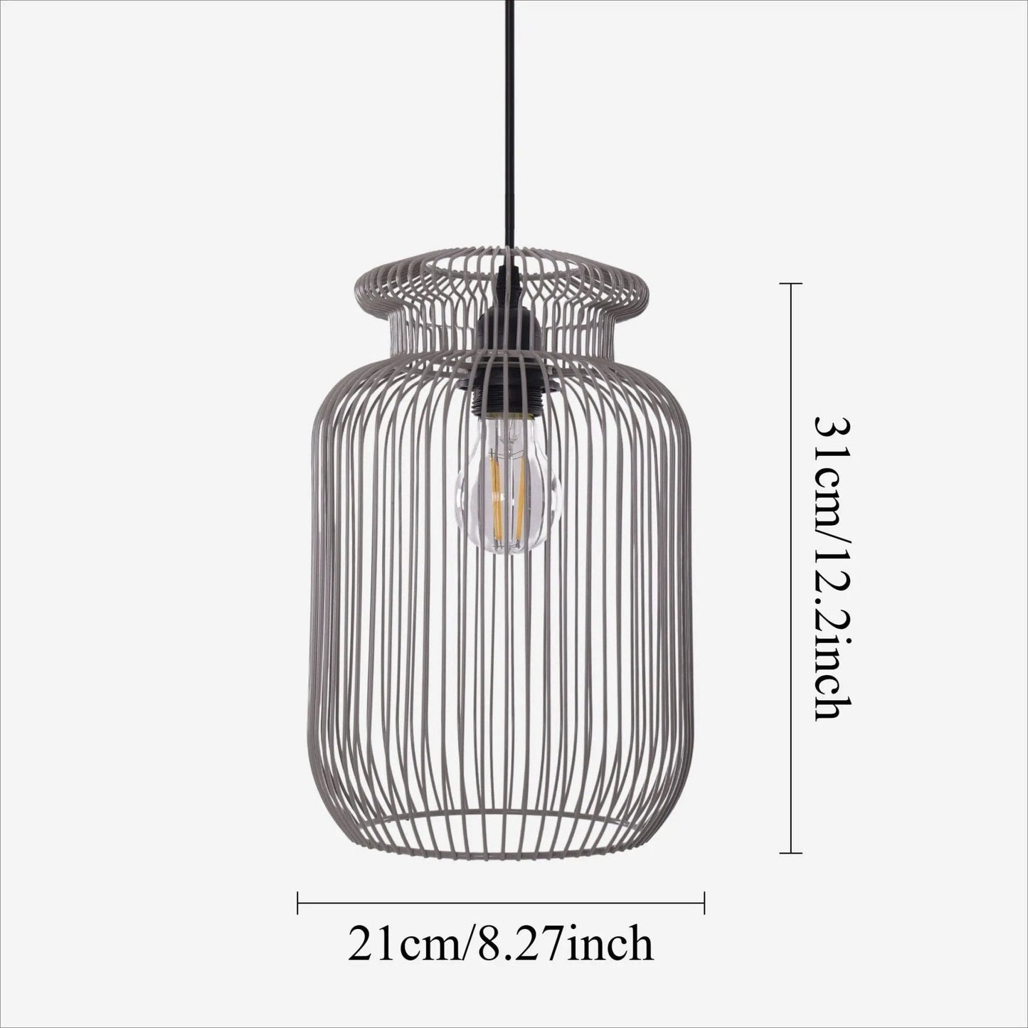 Lightsin Sleek Modern Grey Iron Pendant Light for Home Decor - House Comfort