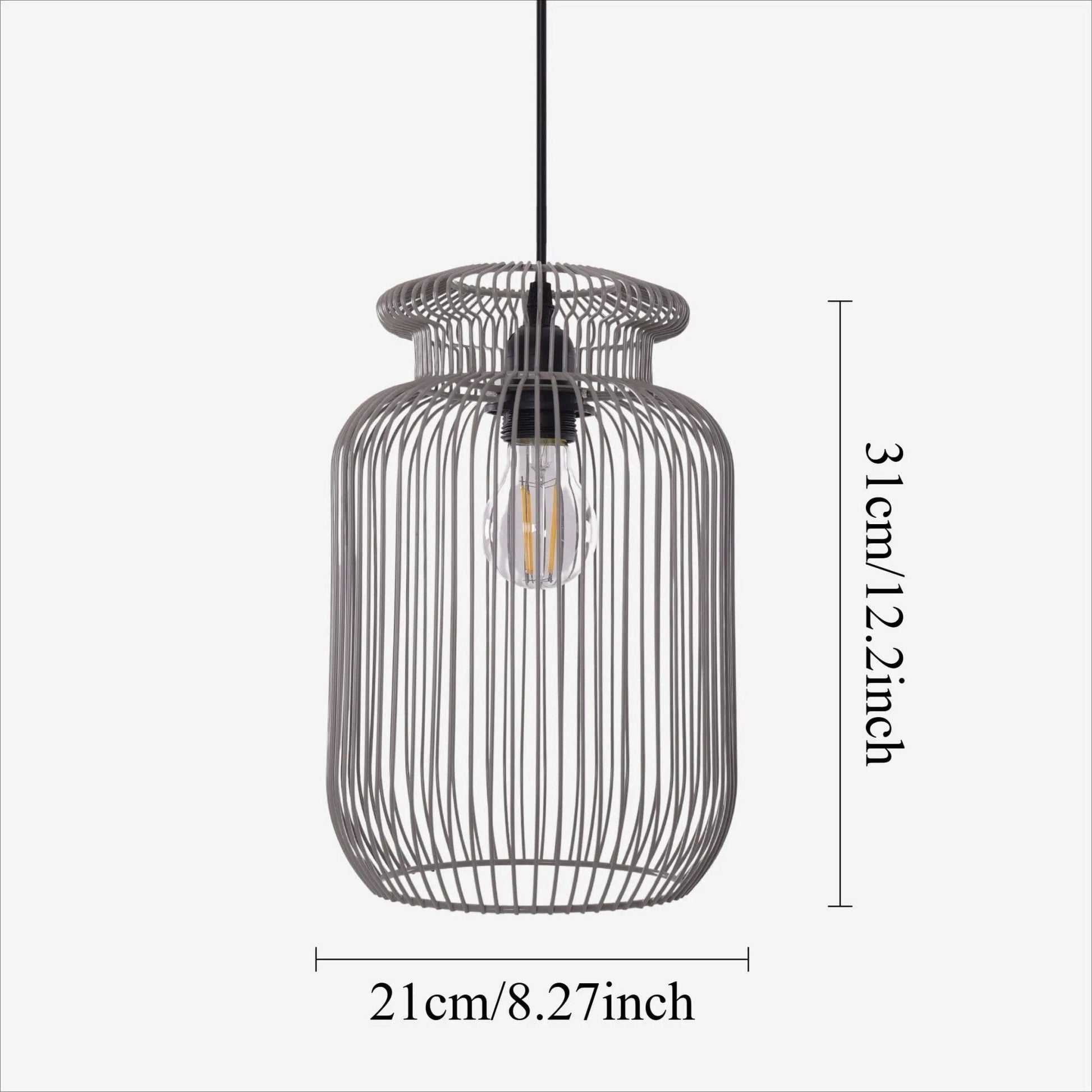 Lightsin Sleek Modern Grey Iron Pendant Light for Home Decor - House Comfort
