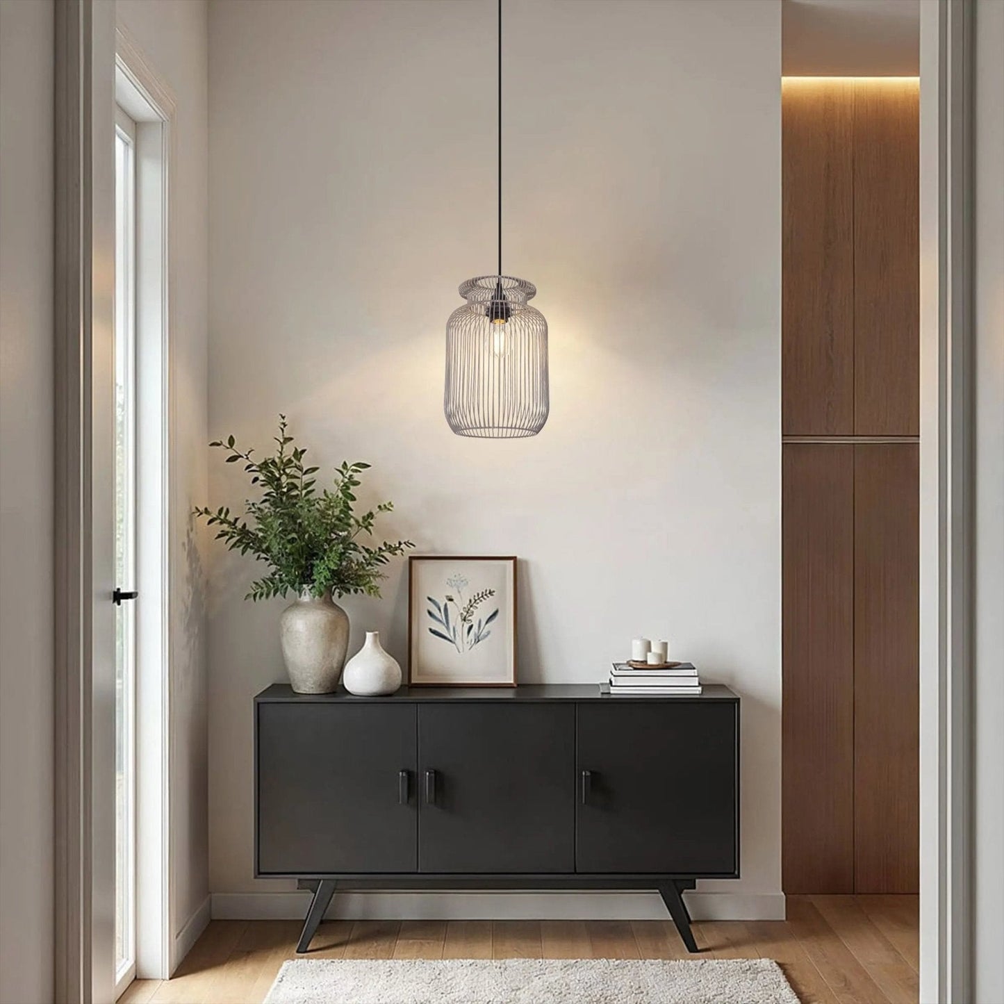 Lightsin Sleek Modern Grey Iron Pendant Light for Home Decor - House Comfort