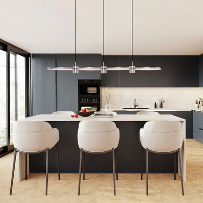 Lightsin Sleek Silver Linear Pendant Light with Acrylic Shades - House Comfort