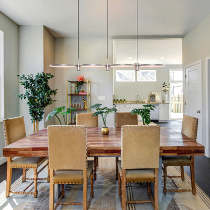 Lightsin Sleek Silver Linear Pendant Light with Acrylic Shades - House Comfort