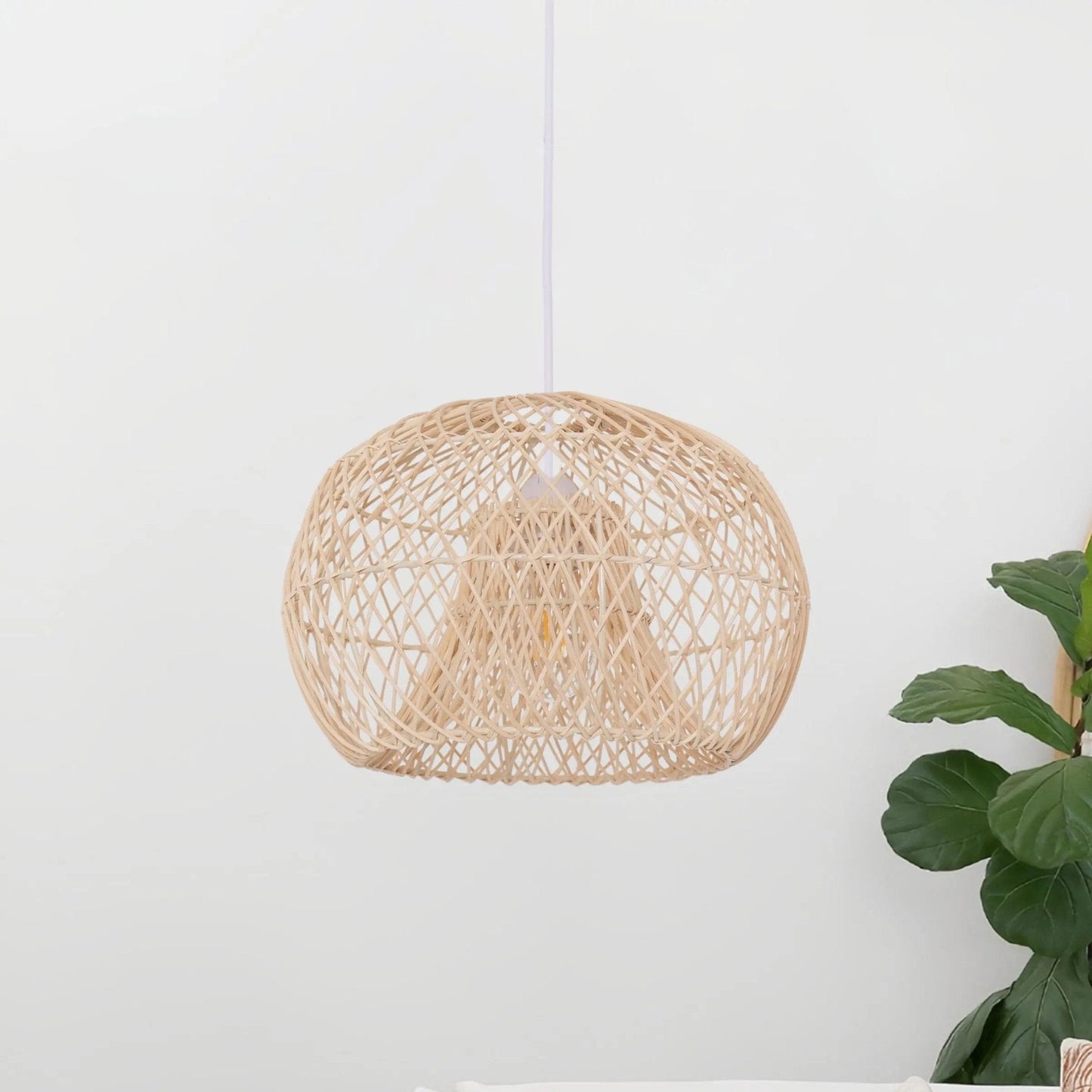 Lightsin SolNest Boho Rattan Hanging Lamp - House Comfort