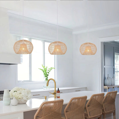 Lightsin SolNest Boho Rattan Hanging Lamp - House Comfort