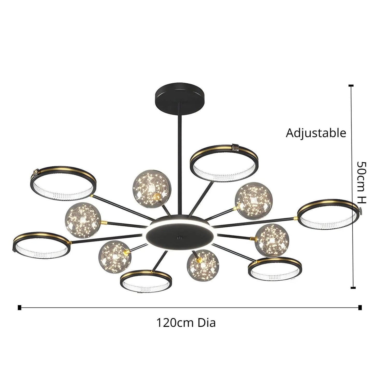 Lightsin Stylish Simple Creative Personalized Full Star Ceiling Light - House Comfort