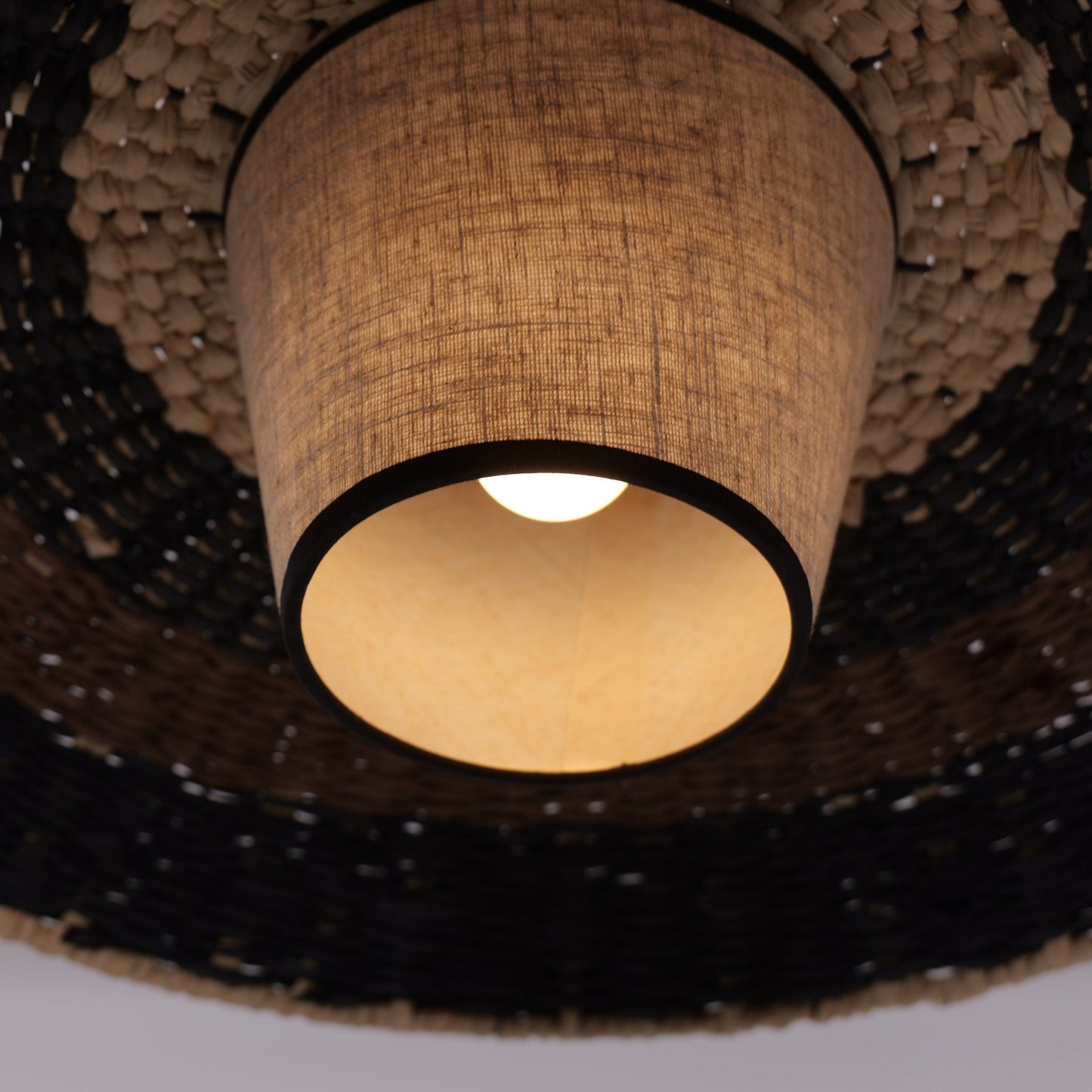 Lightsin Stylish Two - Tone Handwoven Pendant Light Fixture - House Comfort