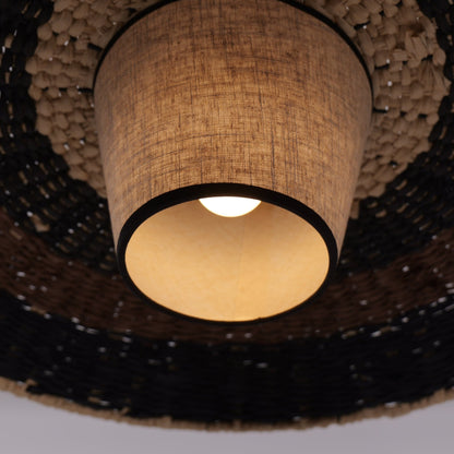 Lightsin Stylish Two - Tone Handwoven Pendant Light Fixture - House Comfort