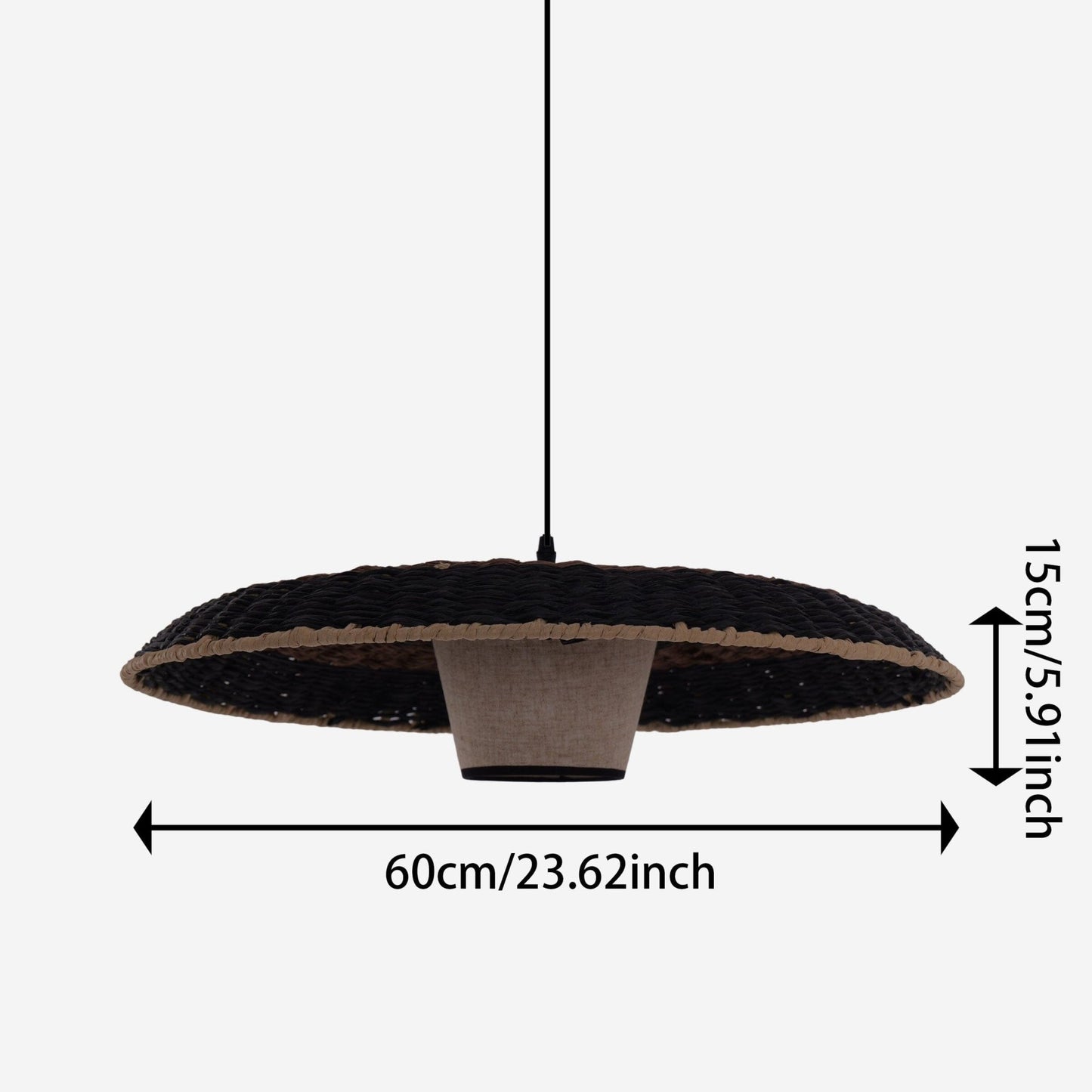 Lightsin Stylish Two - Tone Handwoven Pendant Light Fixture - House Comfort