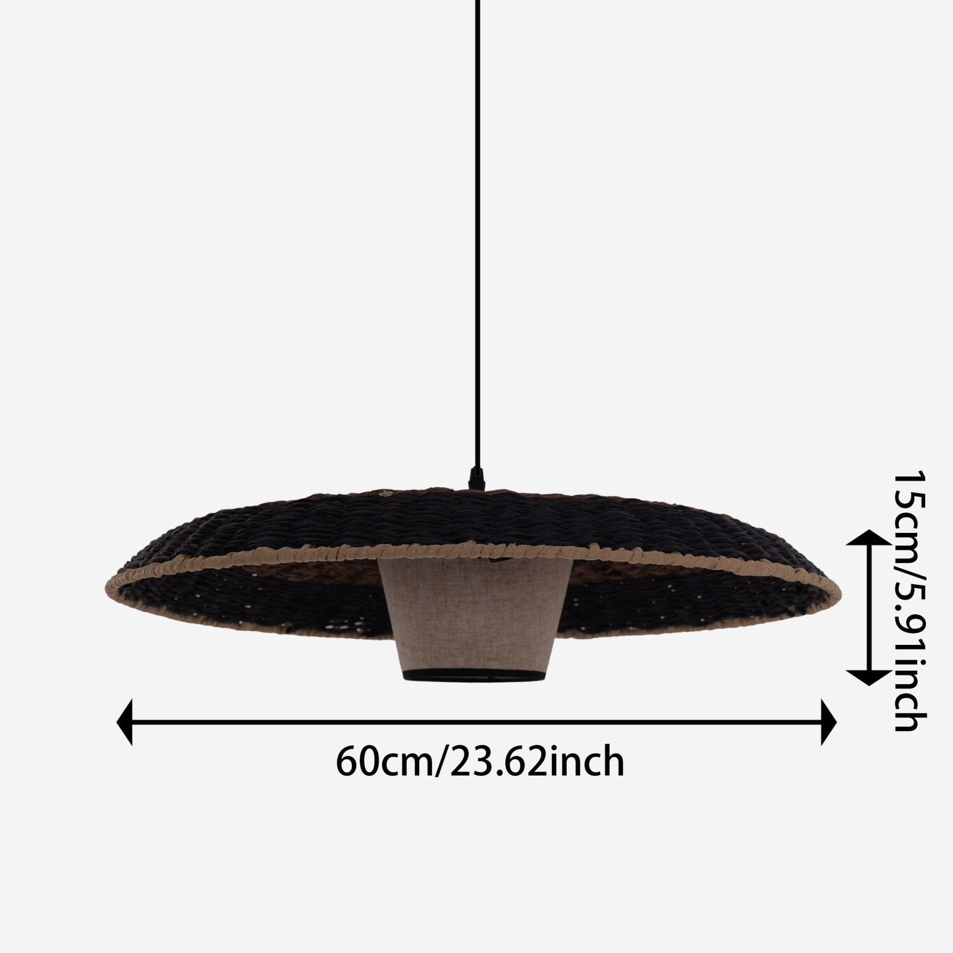 Lightsin Stylish Two - Tone Handwoven Pendant Light Fixture - House Comfort