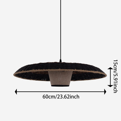 Lightsin Stylish Two - Tone Handwoven Pendant Light Fixture - House Comfort