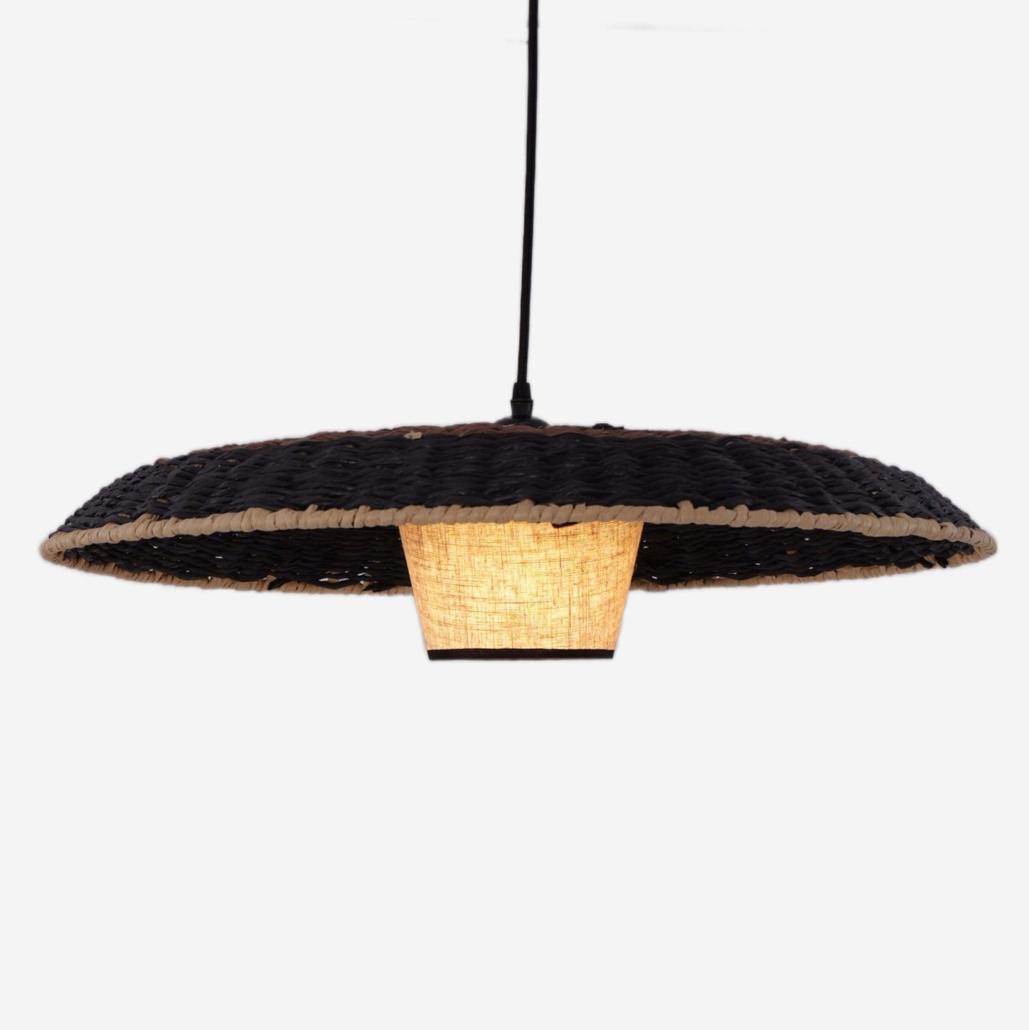 Lightsin Stylish Two - Tone Handwoven Pendant Light Fixture - House Comfort