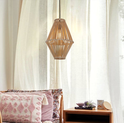 Lightsin Sustainable Geometric Bamboo Pendant Light - House Comfort