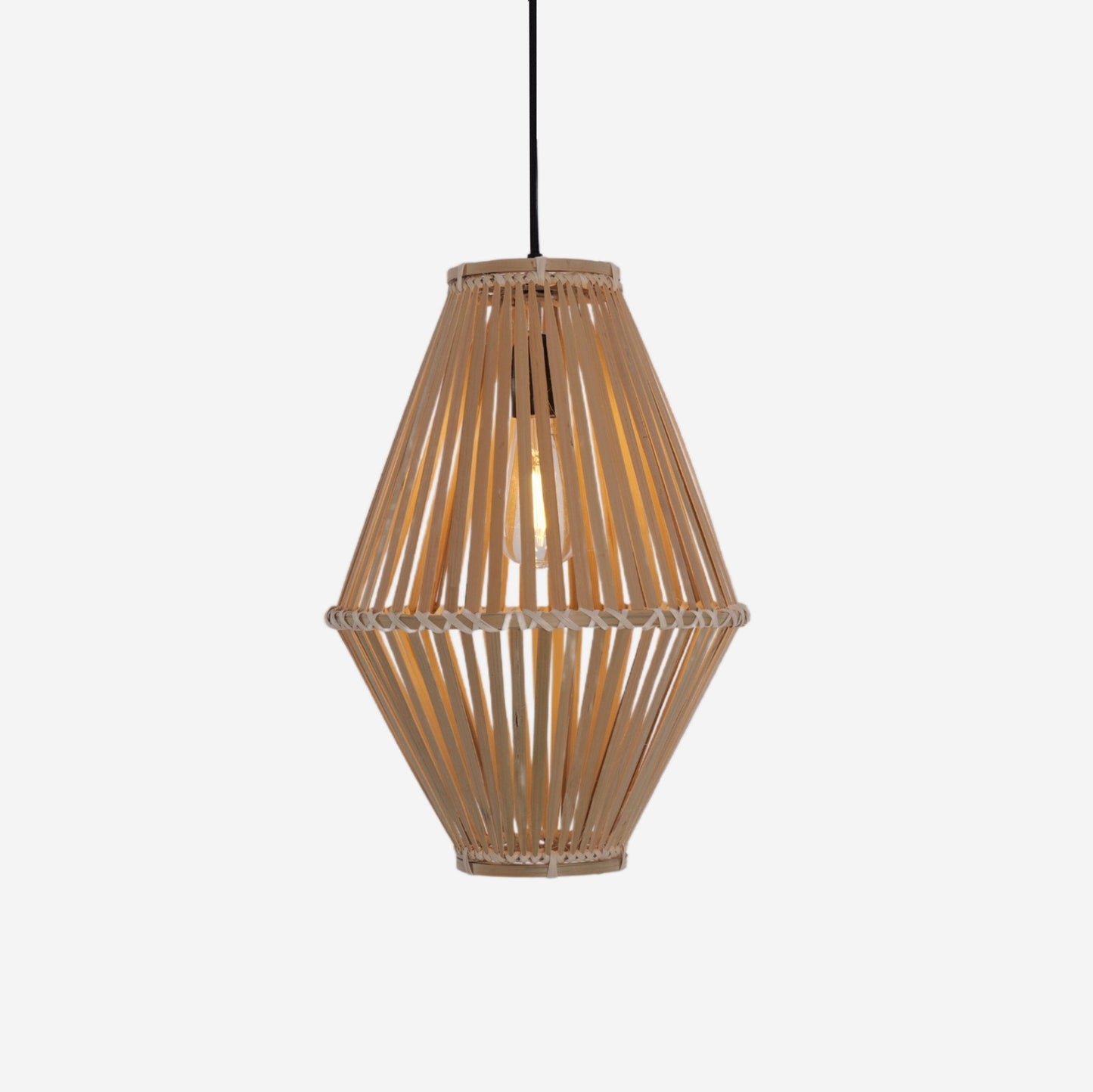 Lightsin Sustainable Geometric Bamboo Pendant Light - House Comfort