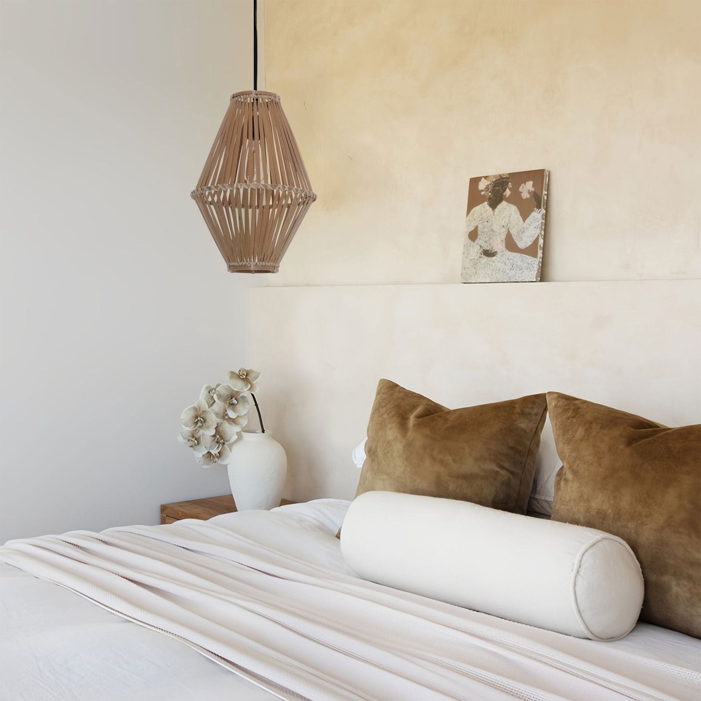 Lightsin Sustainable Geometric Bamboo Pendant Light - House Comfort